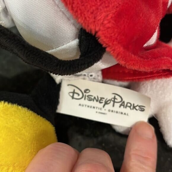 DISNEY PARKS MINNIE MOUSE Plush Toy Doll 13.5” RED POLKA DOTS DRESS BOW - Picture 5 of 6